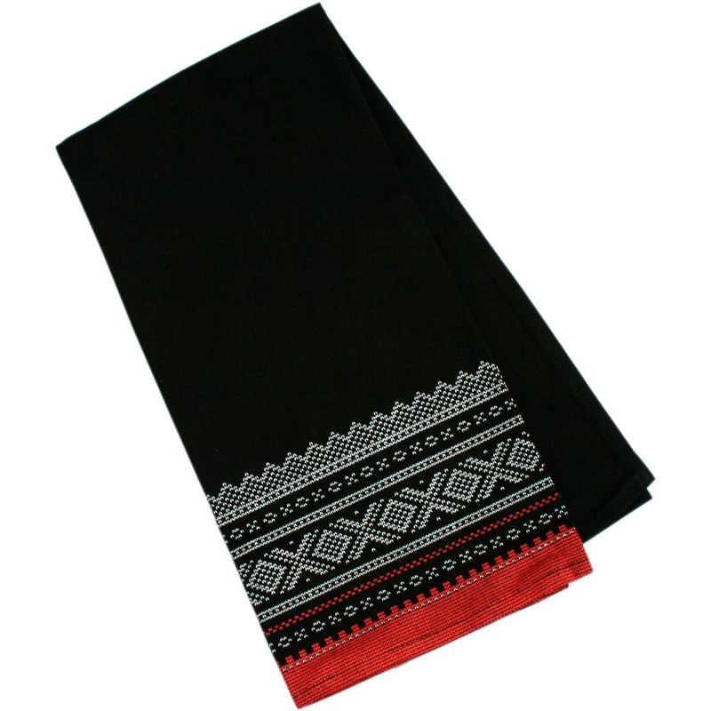 Kitchen towel with Marius® pattern - Black
