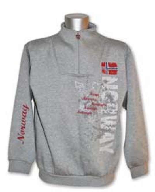 Hovedbilde Zip neck - Norway - Grå