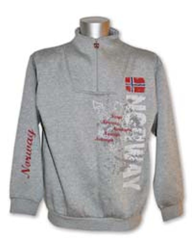 Zip neck, Grey, Norway