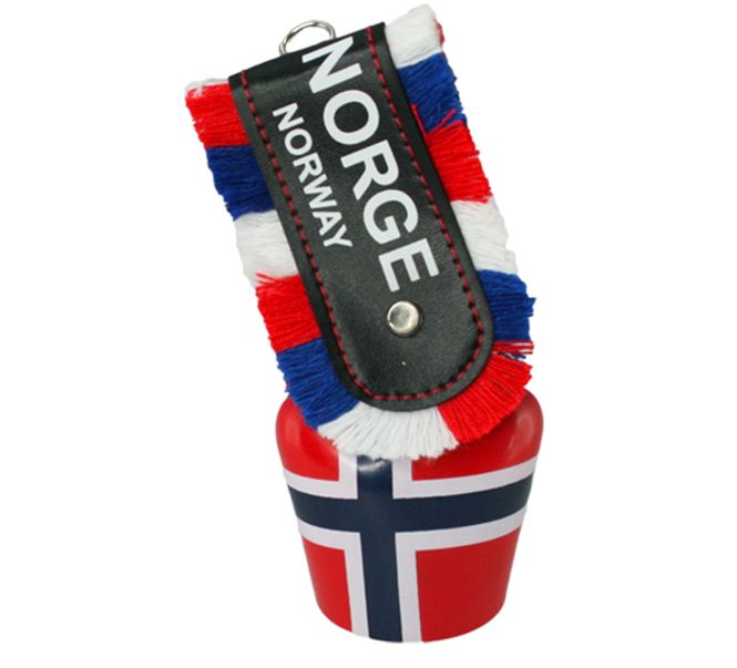 Hovedbilde Supporterbjelle med norsk flagg