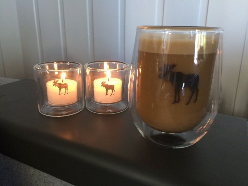 Silver Moose telys holder - 2 pakk