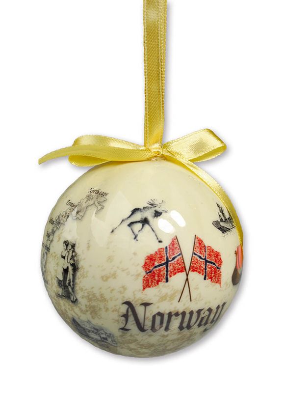 Christmas Kugel - antique map