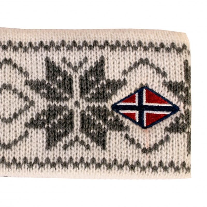 Ørevarmer -  Offwhite med grå stjerner