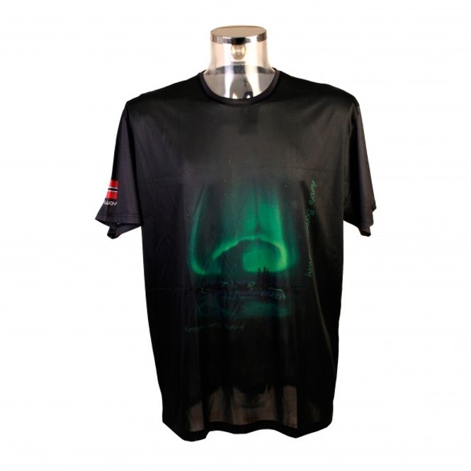 Main Image T-Shirt, Black with Northern Lights